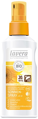 lavera Sun Sensitiv Sonnenspray LSF 20 UV Schutz ∙ Mineralischer Sonnenschutz ∙ Wasserfest ∙ Schützt sofort ∙ Bio Pflanzenwirkstoffe ✔ Naturkosmetik ✔ Natural & innovative ✔ Sonnenschutz 1er Pack