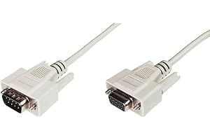 DIGITUS Seriell anslutningskabel – D-Sub 9 till D-Sub 9 – kontakt till hona – 2,0 m – förlängningskabel –