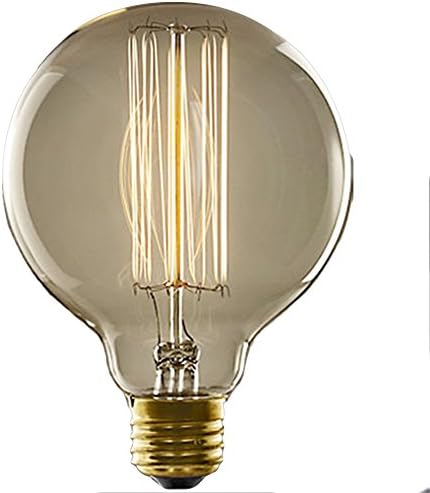 40W E27 Vintage Filament Screw Light Bulb Old Fashioned Edison Style Glass Antique Lamp T10-130MM (C)