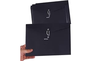 INELIHOO 10pcs A4 Kraft Paper Envelopes Portfolio Foolscap File Folders Document Folder with String Fastener Closure Wallet Pockets File Bags Storage Pouch Paperwork Organizer Bag for Office School Home