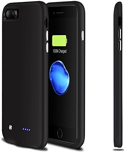 IPhone 7 Plus Battery Case , 4880mAh Ultra Slim(13mm) iPhone 7 Plus (5.5 inch)Charging Case 150% Extended Battery Pack Power Cases Juice Bank Cover(Black)