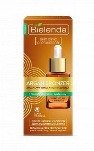 Bielenda ARGAN BRONZER Bronzing argan concetrate (with gradual tan formula) Light Formula 15ml