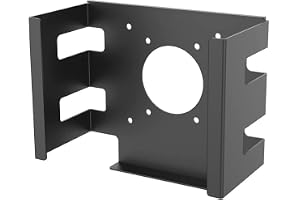 Auratrove Under Desk Mount för bärbar dator 50,4 x 45 x 25,5 cm storlek | Passar för Mac Studio, säkert metallgrepp, förhindrar fall, elegant svart finish, enkel installation