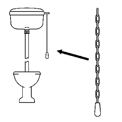 Klosettzug mit Kette | Für Hochhänge-Spülkasten | Ersatzteil - 2