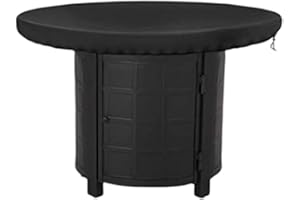 Eawfgtuw 420D Feuerplattenabdeckung aus Oxford-Gewebe, Abdeckung für den Außenbereich, wasserdicht, Oxford-Gewebe, Grillabdeckung für Feuerschalen, Feuerkörbe, runde Grills (80 cm)