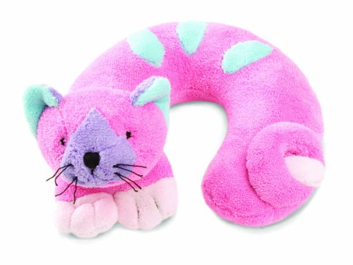 Childs Travel Support Neck Rest Pillow - Pink Cat