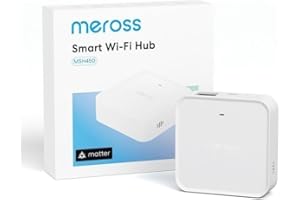 Meross Matter Hub 110 dB MSH450 (2,4 GHz WiFi i port sieci fizycznej), inteligentny mostek do systemu alarmowego, obsługuje 32 urządzenia Mersso, kompatybilny z Apple Home, Alexa, Google Home