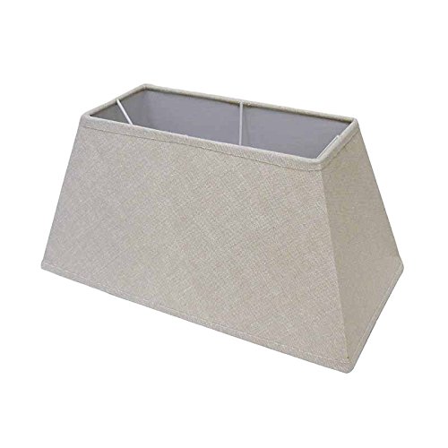Better & Best 1833325 Lampenschirm aus Baumwolle, rechteckig, 32 x 15 x 17 cm, glatt - Eierschalfarben