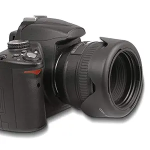 SUPERNIC 58mm Reversible Flower Lens Hood for Canon REBEL and EOS Series Cameras with microfiber cloth