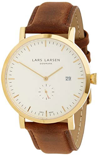 Lars Larsen Sebastian Men'Herren-Armbanduhr KL101 Analog Quarz Leder braun 131GWBL Lars Larsen Sebastian Men'Herren-Armbanduhr KL101 Analog Quarz Leder braun 131GWBL