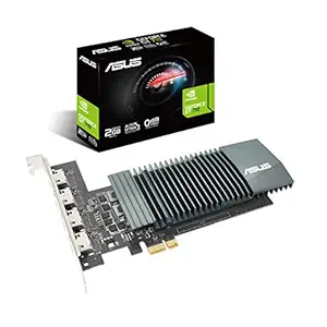 ASUS NVIDIA GeForce GT 710 Graphics Card (PCIe 2.0, 2GB GDDR5 Memory, 4X HDMI Ports, Single-Slot Design, Passive Cooling)