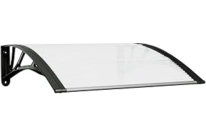 vidaXL Entrétak svart och transparent 80x75 cm polykarbonat