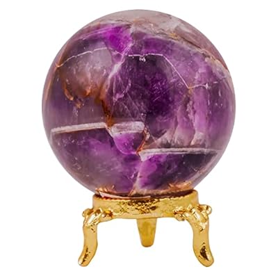 Pyor Amethyst Crystal, Gemstone Ball, Crystals And Gemstones, Rock Crystal Ball, Gem Sphere Ball, Wiccan Altar Table, Witchy Office Decor, Spiritual Gemstones