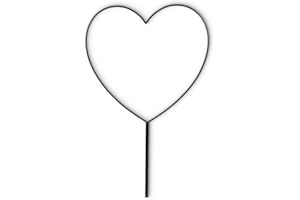 MATCHES21 HOME & HOBBY Grande cuore in metallo da 51 cm come spina floreale e composizione floreale, 1 pezzo XXL a forma di cuore in filo metallico sul gambo come decorazione per piante da giardino – cuore decorativo come