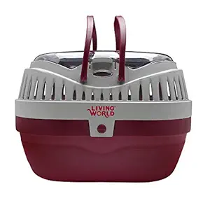 Living World Hagen Living World Pet Carrier, Red/Grey