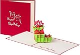 Geburtstagskarte 'Happy Birthday mit 3 Geschenken' 3D Pop...