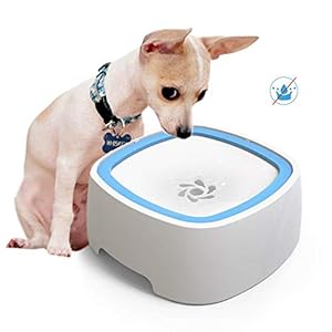 Hamkaw Tazón de Bebida Agua Flotante para Perro, Anti-Salpicaduras y No Mojada Boca