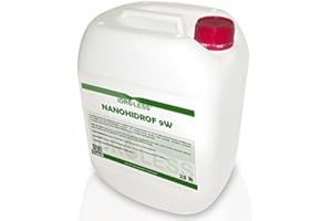 IDROLESS Impermeabilizante Hidrofugante Invisible Nanohidrof 9W (25L) - Evita filtraciones de agua en tejados, fachadas de piedra, cemento, ladrillo...