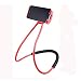 Produktbild Odette.EU Lazy Halterung Handy Halter, Universal hängen auf Hals Lazy Handy DIY Halterung Gratis drehbar Ständer auf Tisch Smart mehrere Funktionen Handy-Halterung Ständer (Rot)