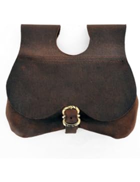 Edle mittelalterliche Gürteltasche, auffallend geformt, Leder