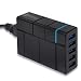 Produktbild Delippo 50W 10A 5 Port USB Quick Charger 5-Port USB Charging Station Family-Sized Multi USB Wall Charger with Quick Charge 2.0 for Apple Android Smartphones/Tablets PSP Mini Bluetooth MEHRWEG