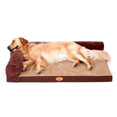 Preisvergleich Produktbild MQZC Abnehmbare Hundematte Durable Square Hundematratze Braun, 60x80cm