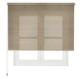 LIMPIEZA CON AGUA Y JABÓN KAATEN / Estor Enrollable Screen/Apertura 10% / Bicolor Capuccino (135_x_250_cm)
