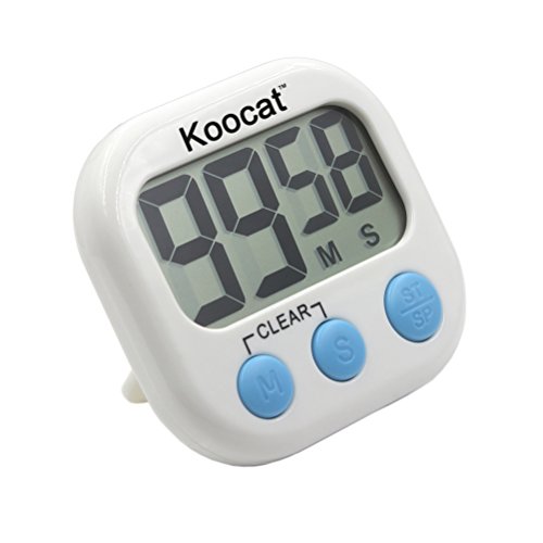 4 Stück Küche Timer, koocat Digitales Kochen Timer Uhr, großes LCD-Display, lauter Alarm, magnetischer Rückseite, Ständer [2017 Verbesserte Version] - 5