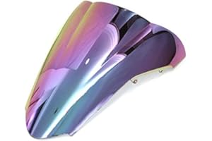 BHYSHOP Motorcycle Double Bubble Windshield Windscreen for VFR800 VFR 2002-2012 (Dark Iridium)