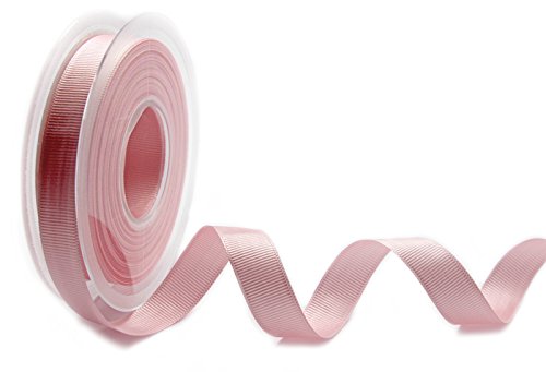 Ripsband Satinband ROSA Hellrosa Rolle 15mm x 20 m Dekoband Schleifenband Double Face Strukturband Geschenkband