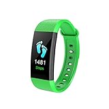 JIHUIA 0,96 HD Farbe Bildschirm Tiefe Wasserdicht IP68 Clever Sehen Fitness Tracker Puls Blutsauerstoff Monitore - Bluetooth Kompatibel Ios Und Android Männer Frau,Green