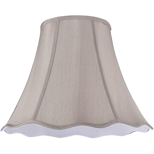 Home Concept 12x17x10 White Shantung Lampshade With Brass Spider Fitter - Premium Quality For Table & Desk Lamps