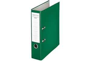 ‎LEITZ Leitz Centra 230134 Standard-Ordner (grauappe RC, mit PP-Folie kaschiert, A4, 8 cm Rückenbreite, Chromos) grün