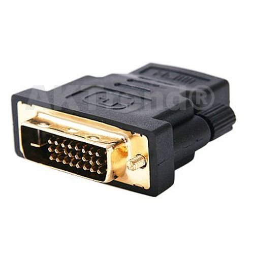 AKTrend® - HDMI/DVI-D Adapter 19 polig , HDMI-Buchse auf DVI-D Stecker , HDMI auf DVI-I Adapter HDMI zu DVI Buchse 24+1 pin Konverter FULL HD 1080P HDTV