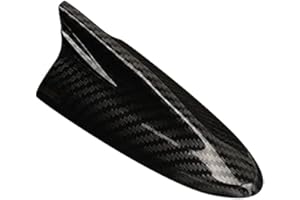 Antena De Aleta De Tiburón,MoreChioce Universal Auto Coche Tiburón Aleta Techo Antena Aérea Radomo de Señal de Radio Antiestático Autoadhesivo para La Mayoría De Los Coches Patrón De Fibra De Carbono