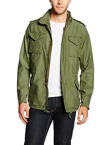 Alpha Industries Herren Jacke Vintage M-65 w/o liner, Gr. Large, Grn (Washes Olive 22)