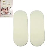 2x Moses Basket 100% Cotton Fitted Sheet Cream