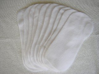 Easy Peasy Fleece Liners Pack 10 White fleece
