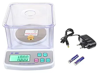 Baijnath Premnath Digital 500gm x 10mg (0.01g) Jewellery Weighing Scales with Wind Shield & Mains Light Power Cord and for Laboratories Research Purpose