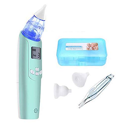 Nasal Aspirators JFW-Electric Portable Baby Mucus Cleaner with Soft LED Light and Smooth Music Nasal Suction Device For Newborns