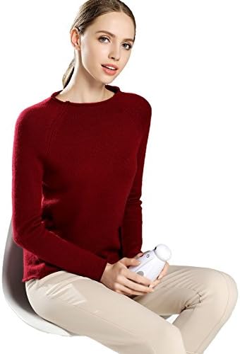 Xiouli Women's Long Sleeve Boat Neck Cashmere Sweater Pullover 18U9946 (XS,red)