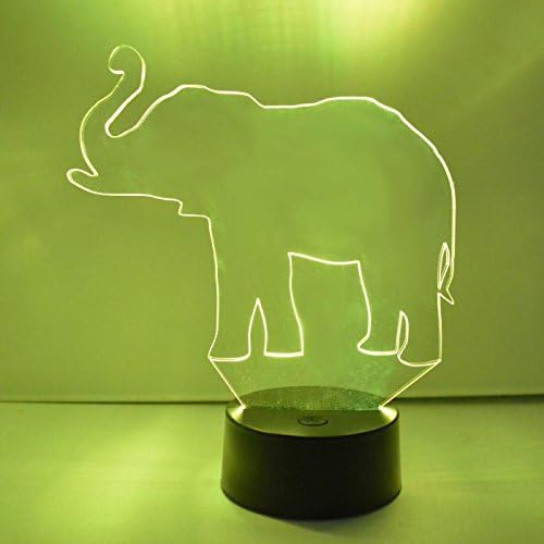 Lucky Elephant Trunk-Up Colour Changing LED Acrylic Light