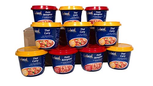 Preisvergleich Produktbild Kennenlernpaket - 10 Snackbecher zum Probieren - Fertiggerichte für die Mikrowelle - Lebensmittelvorrat -Südwind Lebensmittel (nur für kurze Zeit!)