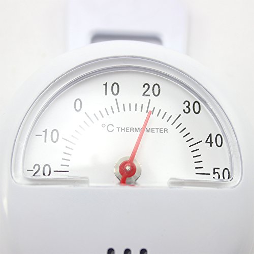 COM-FOUR® 2x magnetisches Thermometer, Thermometer mit Magnet und Standfuß, -20°C bis +50°C - 5