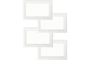 Cambridge Lifestyles ® White Finger Plate for 2 Gang Socket Surround Double Light Switch Protection Cover Pack of 4 Prevents Marks Easy Clean Durable Plastic
