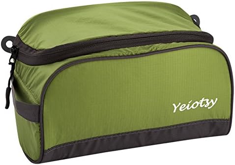 Toiletry Bag Light, Yeiotsy Ultra-thin Travel Light Toiletry Bag (Green)