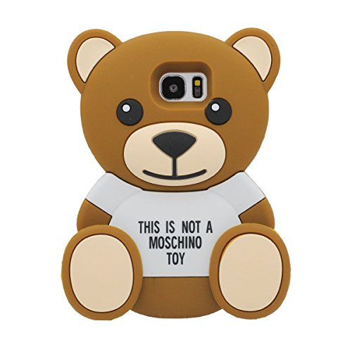 Desconocido Samsung Galaxy S7 Edge Silicona Gel Funda Case Moda 3D Oso Juguete marr  n Apariencia A prueba de choques