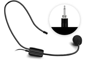 ZERONE Microphone Headset, 3.5mm Wired Microphone Portable Head-mounted Speaker Noise Cancelling MIC with Comfortable Wearing