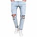 Produktbild Hosen Herren Jeans Destroyed Btruely Outdoorhose Herren Bikerhosen Denim Freizeithose Männer Sporthose Slim Fit Stoffhose Cargohose