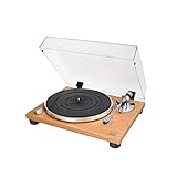  Audio-Technica AT-LPW30TK - Tocadiscos (Tocadiscos de tracción por Correa, Manual, Madera, Aluminio, 33 1/3,45 RPM, 115/230V AC, 60/50 Hz)